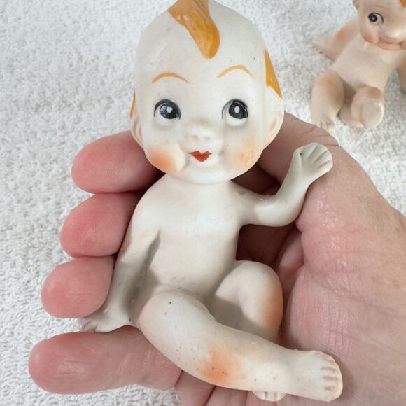 Kewpie Doll Figurines Set Of 3 Naked Baby Bisque - Picture 16 of 16